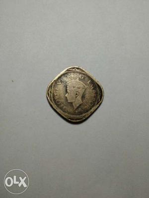 Very precious 2 Anna coin of  British-India