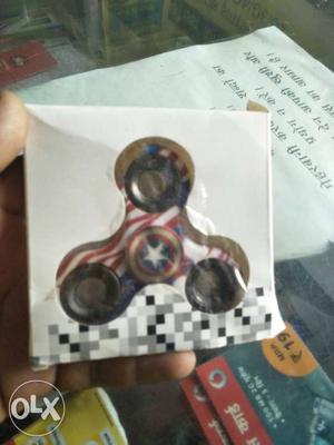White,red,and Blue Hand Spinner With Box