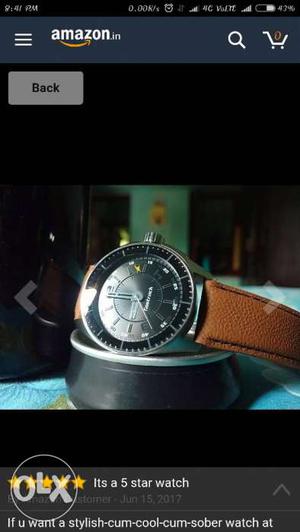 3 months used FasTrack watch, excellent look for
