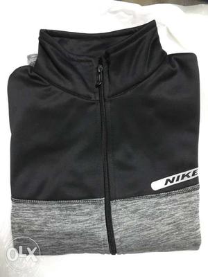 Black And Gray Nike Zip Jacket