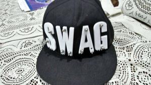 Black And White Swag Fitted Cap