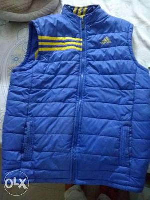 Blue Adidas Bubble Zip-up Vest