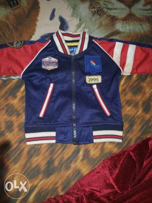 Blue And Red Letterman Jacket