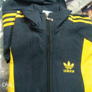 Blue And Yellow Adidas Zip-up Track Jacket