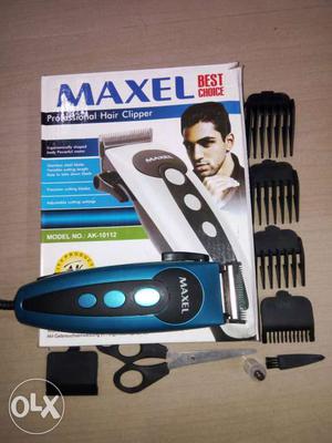 Blue Maxel Hair Clipper With Box