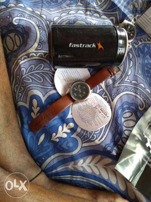 Fastrack leather strip watch 2months old