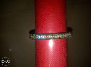Green And Red Thread Bangle