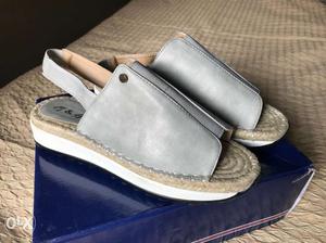 Mast and Harbour Grey Platform Casual Shoes (NEW)