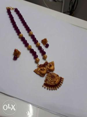 My hand made agate beads with matfinish pendent