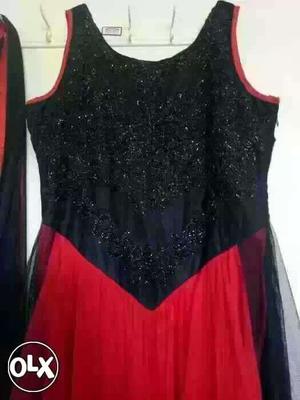 New black n red neted dress nd pink dress