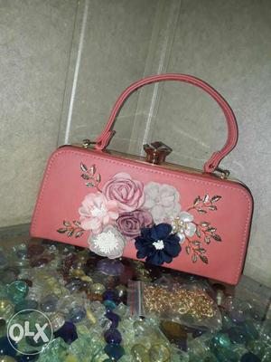 Pink Floral Sling Bag