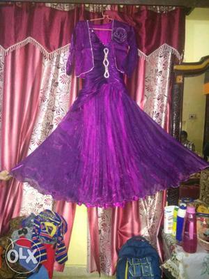Pink and purple colour gown for only 12 years