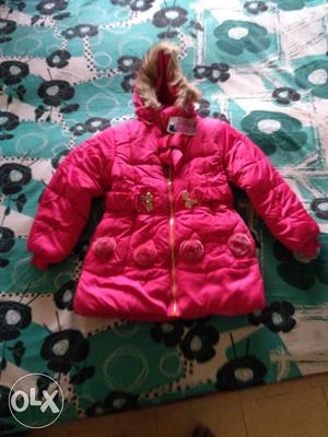Pink winter jacket for 7-8 years girl purchased