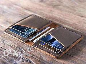 Pure leather card holder