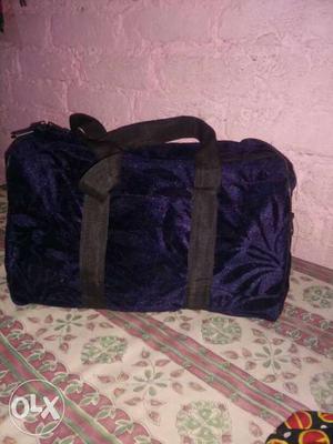 Purple And Black Handbag