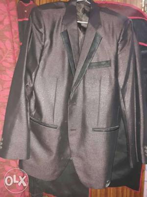 Raymond Black Piping Grey Suit