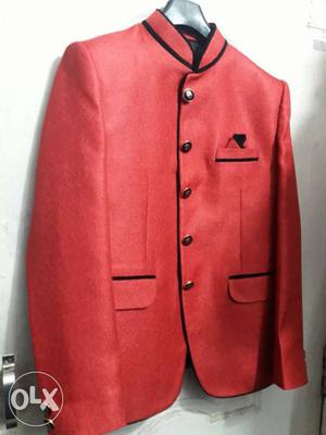 Red And Black Formal Suit