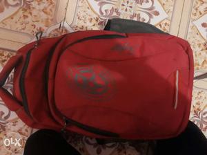 Red And Gray Backpack