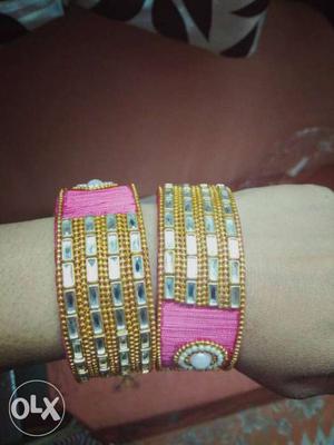 Silk thread bangles new making by me...