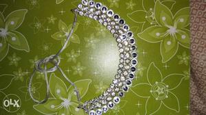 Silver Diamond Embellished Necklace Screenshot