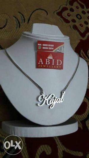 Silver-colored Kajal Pendant Necklace