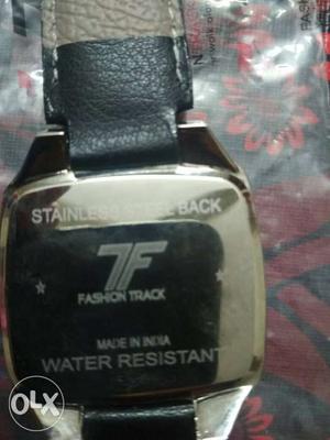 Stainless Steel Back Fashion Track Water Resistant Watch