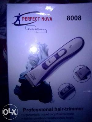 White And Purple Perfect Nova Professional Hair Trimmer Box
