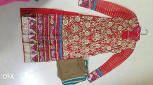 Women's Multicolored Long-sleeved Traditional Dress