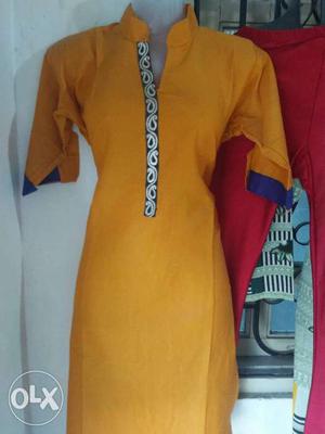 Women's Orange Midi Dress