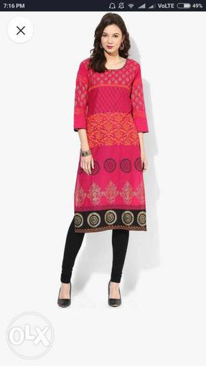 Women's Pink And Black Salwar Kameez not used once also.Size