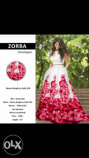 Women's Pink And White Floral Print Zorba Sleeveless Dress