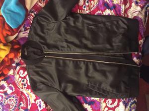 Zara black faux leather jacket. medium size.