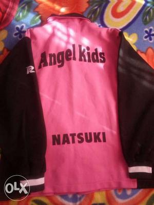 Black And Pink Angel Kids Jacket