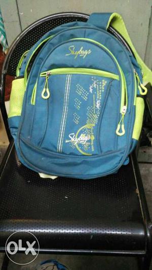 Blue And Neon-green Backpack