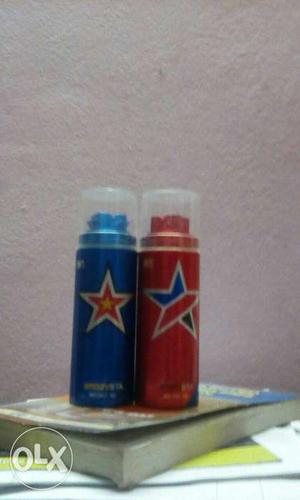 Blue And Red Stars Print Spray Bottles