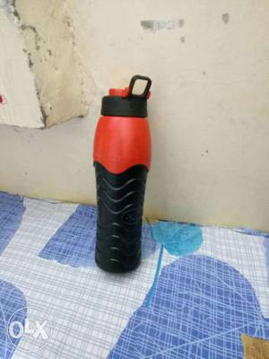 Red And Black Plastic Sports Bottle