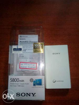 Sony power bank not used one time also its new