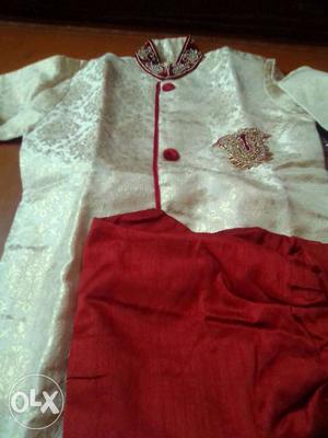 White And Red Traditional Dress