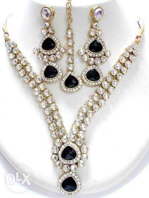 Beautiful kundhan fashion jewellery set