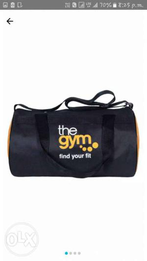 Black And Orange Mini Gym Fit Duffel Bag