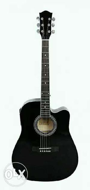 Black Semi Acoustic Pluto Guitar in very good