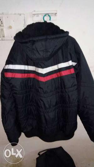 Black White And Red Windbreaker.final price