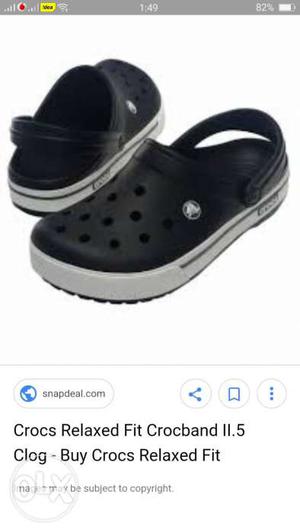 Black color crocs not used size 9 only  price