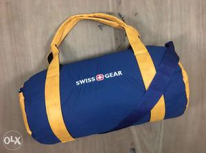 Blue And Yellow Swiss Gear Duffel Bag