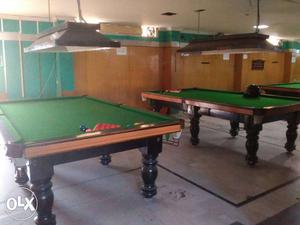 Brand New Snooker table and also old