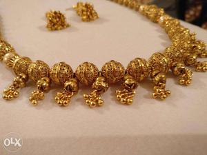 Brand new traditional gold plated necklace set