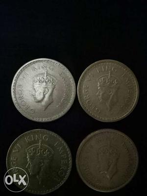 George vi king emperor silver coins very rara 