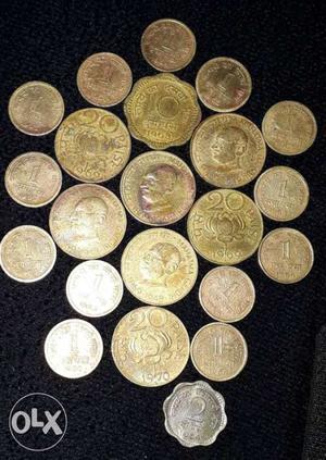 Gold-colored Indian Coin Collection