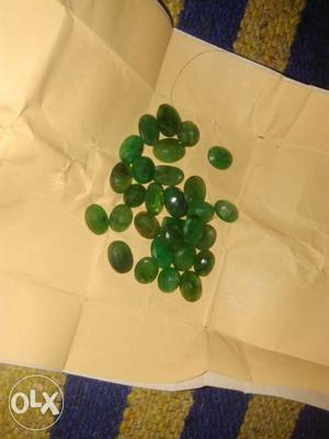 Natural emeralds only at five hundred /carat only