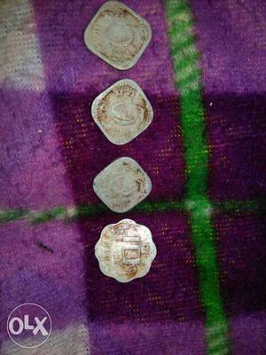 Old coins of 5 paisa and 10 paisa